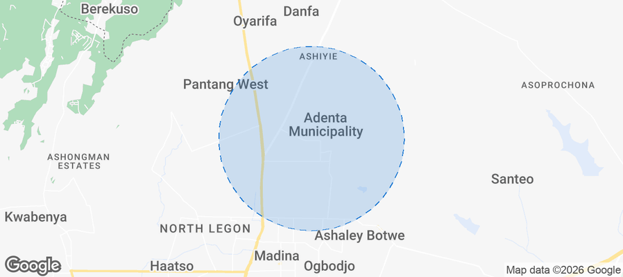 Adentan Airbnb map